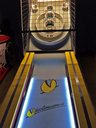 Picture of a skee ball game