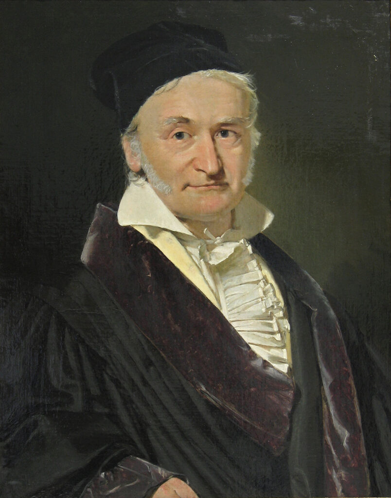 Portrait of Carl Friedrich Gauss, 1840, by Christian Albrecht Jensen. Image Wikipedia.